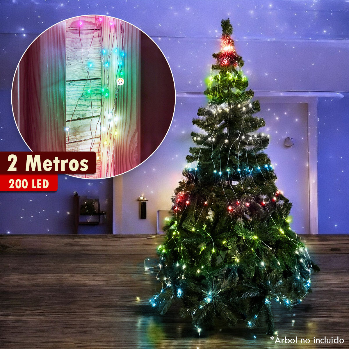 Luz Cascada Para Arbol 200 L YX200T