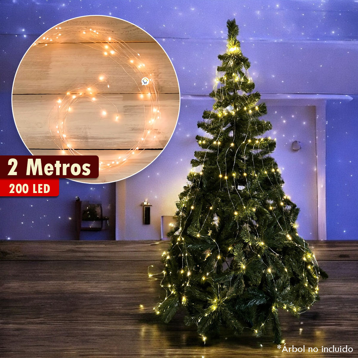 Luz Cascada Para Arbol 200 L YX200T